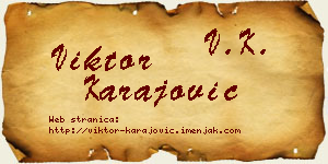 Viktor Karajović vizit kartica